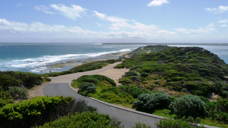 Durchfahrt (The Rip) nach Melbourne zwischen Fort Nepean und Queenscliff
